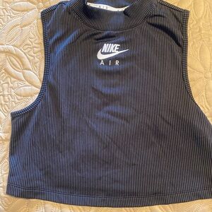 Nike Air Black and White Ribbed Top